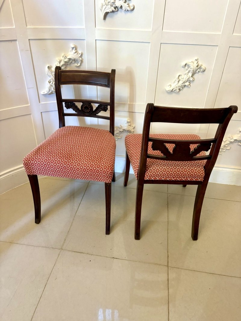 Outstanding Quality Set of 8 Antique Regency Mahogany Dining Chairs - Image 5